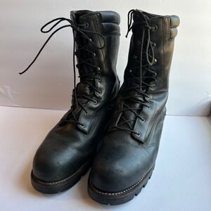 VTG Red Wing Super Logger Max Boots Mens 14 Black Leather Work 2299 EH Steel Toe